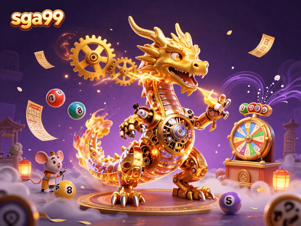 Engage in thrilling gaming with sga99's enchanting dragon and vibrant lottery elements.