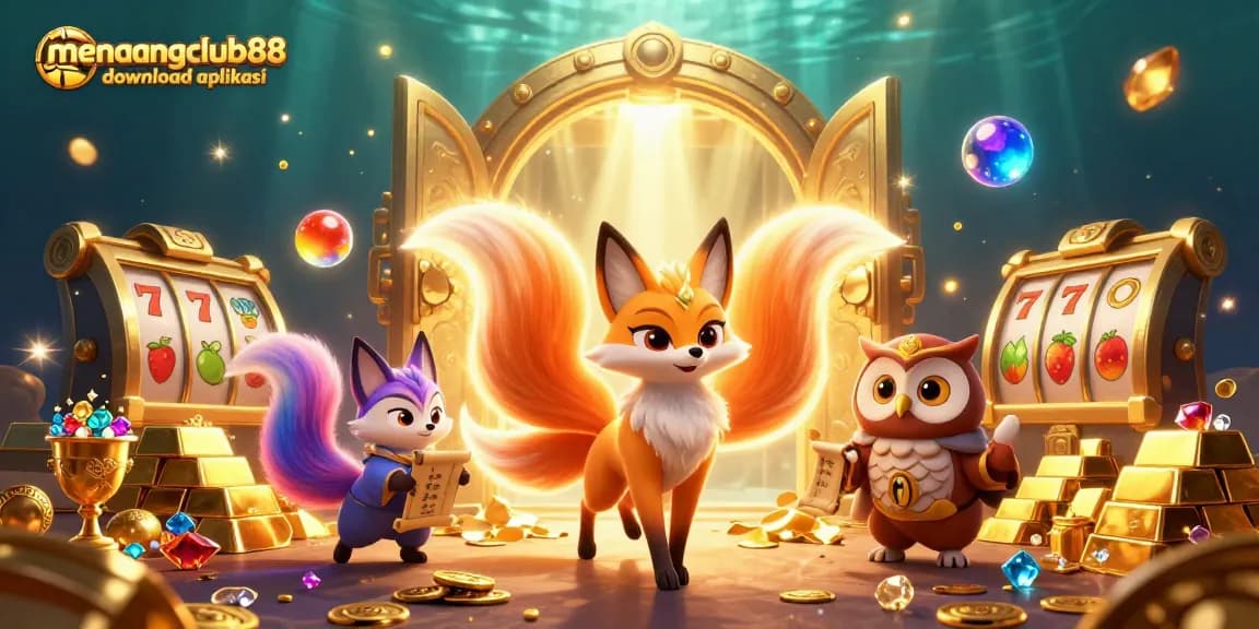 Experience the excitement with menangclub88 download aplikasi and a magical scene with treasures and spirits.