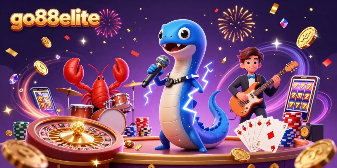 Experience the excitement of go88elite with a vibrant underwater casino featuring lively characters and dazzling game elements.