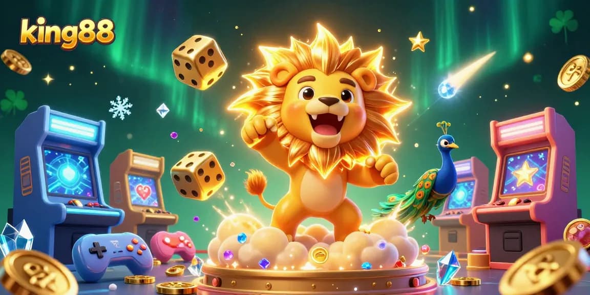 Experience the thrill of king88 with stunning visuals showcasing epic gaming elements and characters.