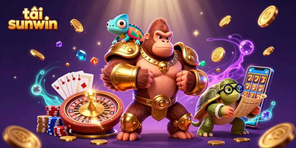 Engage in exciting gameplay with tải sunwin in this vibrant casino scene featuring 3D characters.