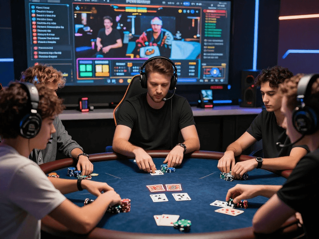 Engaged players competing in Poker88 online poker tournament, showcasing excitement.
