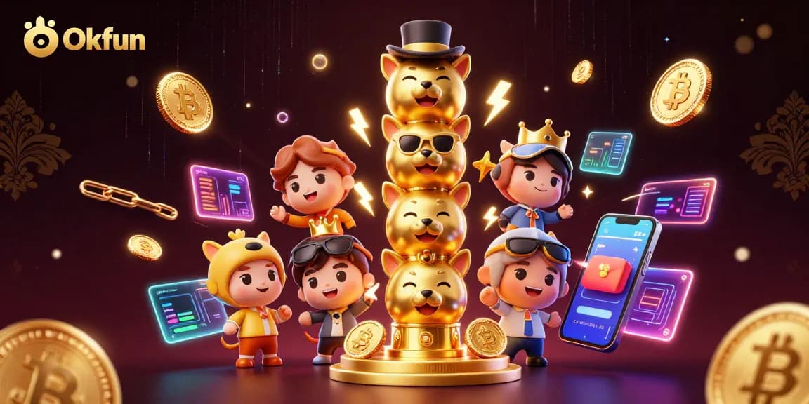 Engage with Okfun's vibrant casino experience featuring dynamic totem elements and crypto themes.