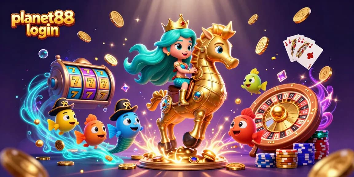 Experience the vibrant excitement of planet88 login with spinning slots and lucky symbols.