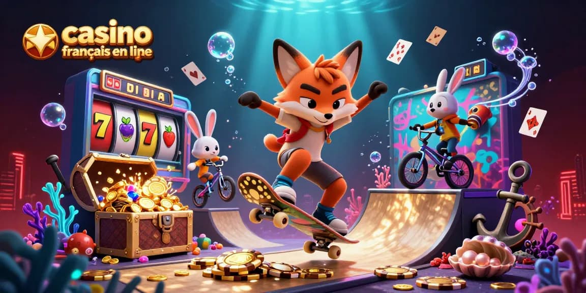 Le casino français en ligne offre des machines à sous riches en couleurs, illustrées par des personnages animés.