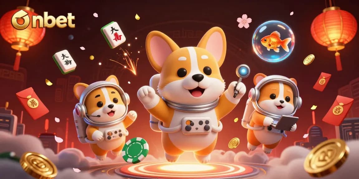 Enjoy thrilling gaming experiences with onbet's vibrant casino atmosphere and cartoon characters.