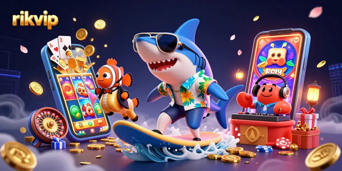 Engage with exciting slot games at rikvip while enjoying vibrant casino fun with colorful 3D characters.