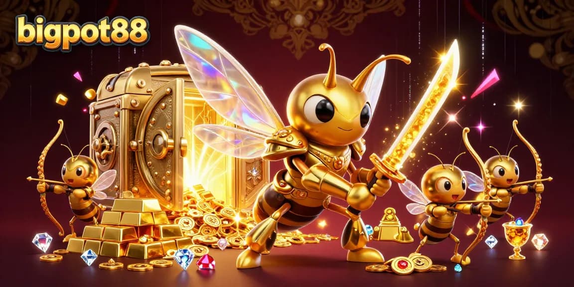 Spin bigpot88 games with golden treasures and mesmerizing illustrations of samurai hornet.