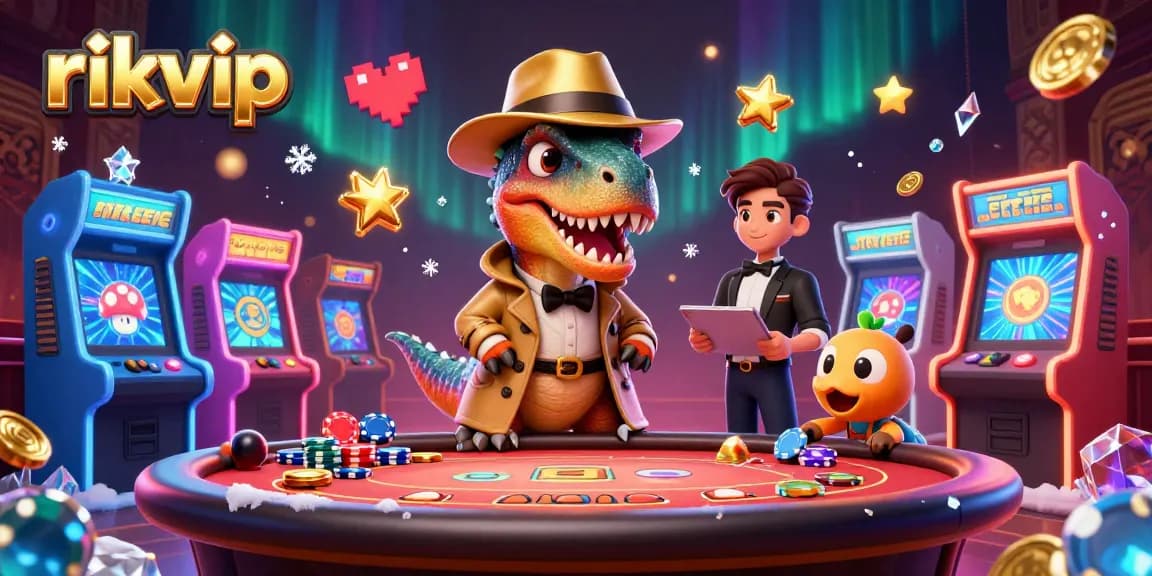 Enhance your gameplay at rikvip with a vibrant 3D illustration showcasing thrilling casino action and characters.