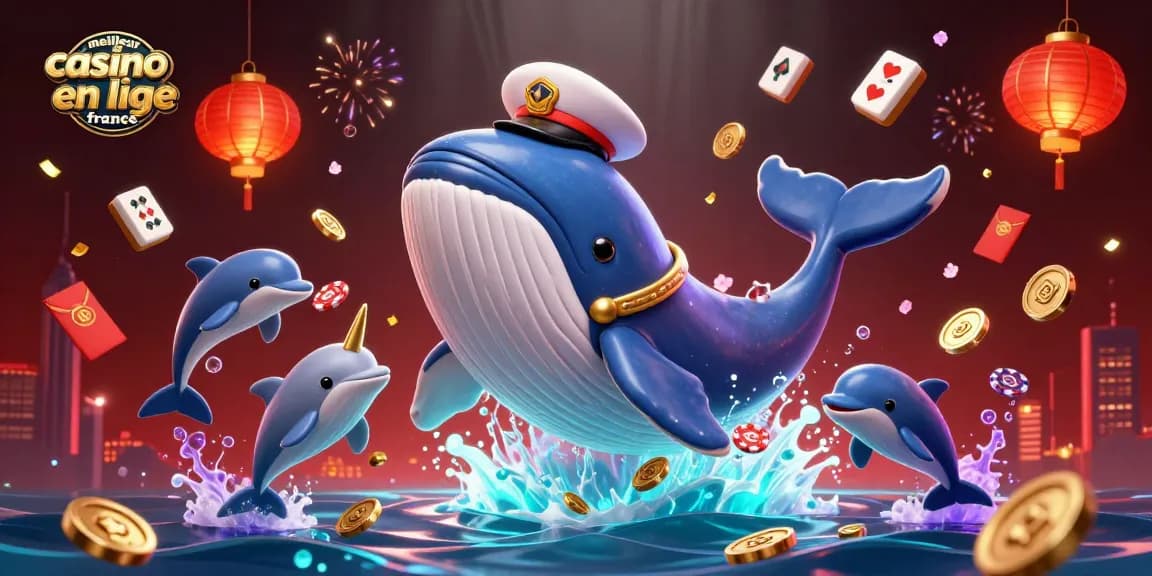 Plongez dans l'univers du meilleur casino en ligne France avec une scène dynamique de personnages marins et des éléments de jeu.
