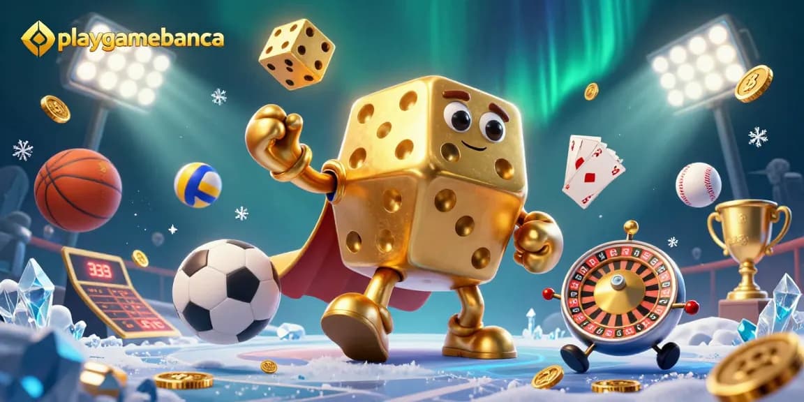 Join the excitement at playgamebanca with a spectacular view of a vibrant casino illustration.