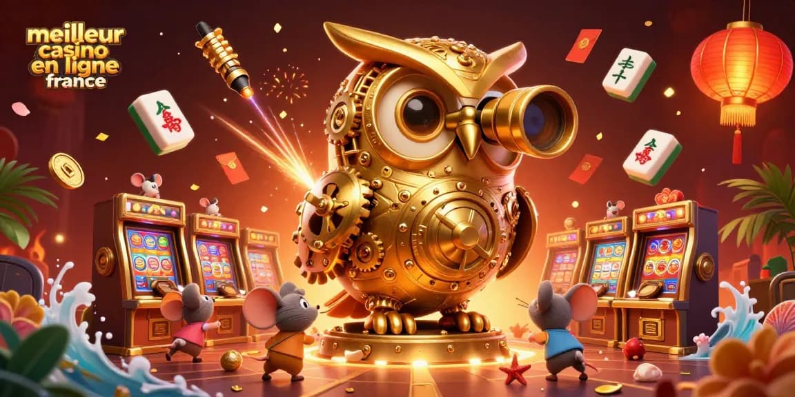 Visualisez le meilleur casino en ligne France avec une illustration 3D animée.