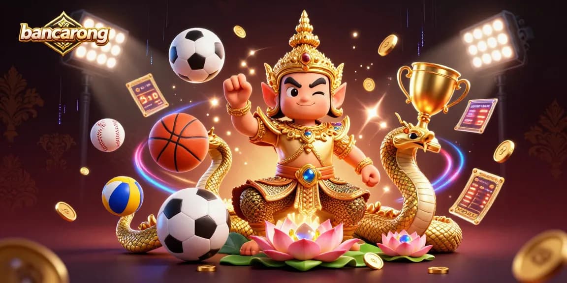 Bancarong delivers thrilling sports betting action featuring dynamic balls, a guardian, and vibrant casino elements.