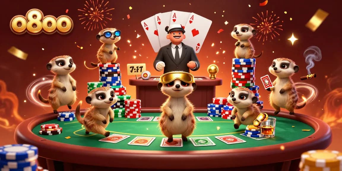 Experience thrilling action at the vibrant o8oo casino where meerkats manage high-stakes games.