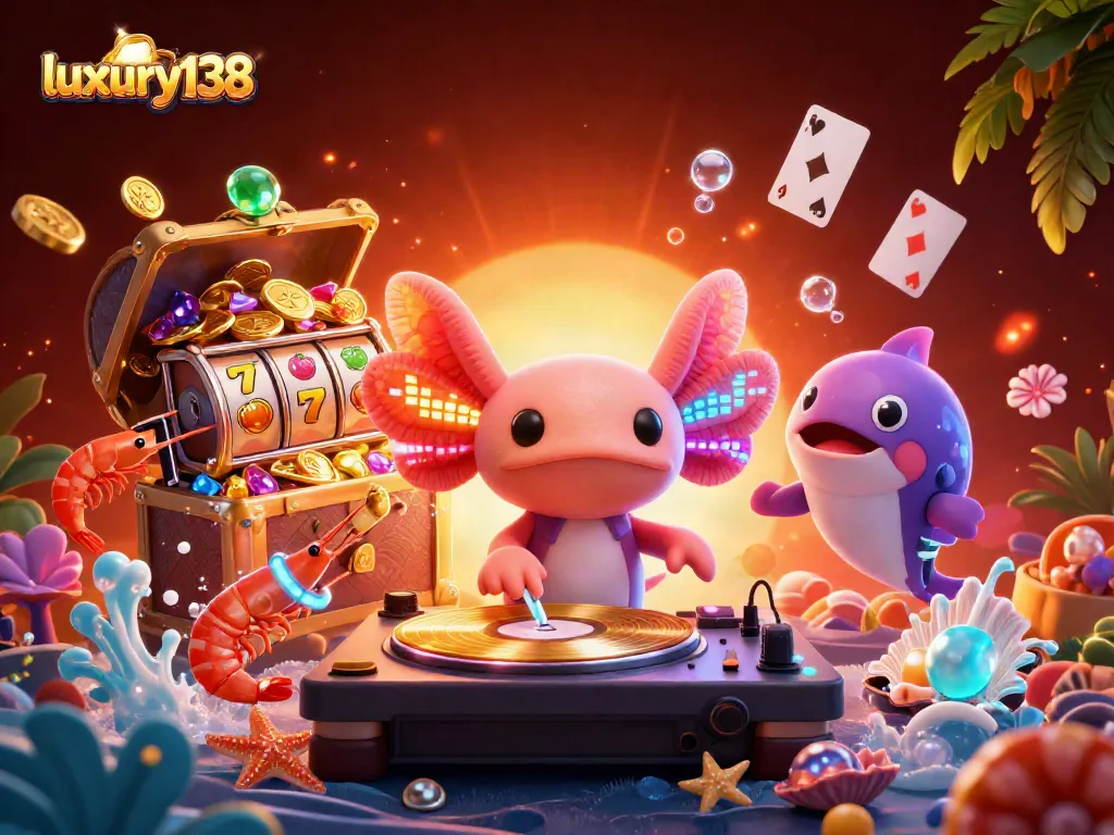 Menangkan jackpot di luxury138 dengan slot penuh warna dan karakter menari di bawah laut.