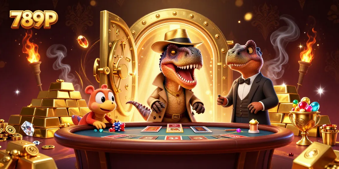Experience thrill with 789P at a blackjack table featuring exciting cartoon dinosaurs.