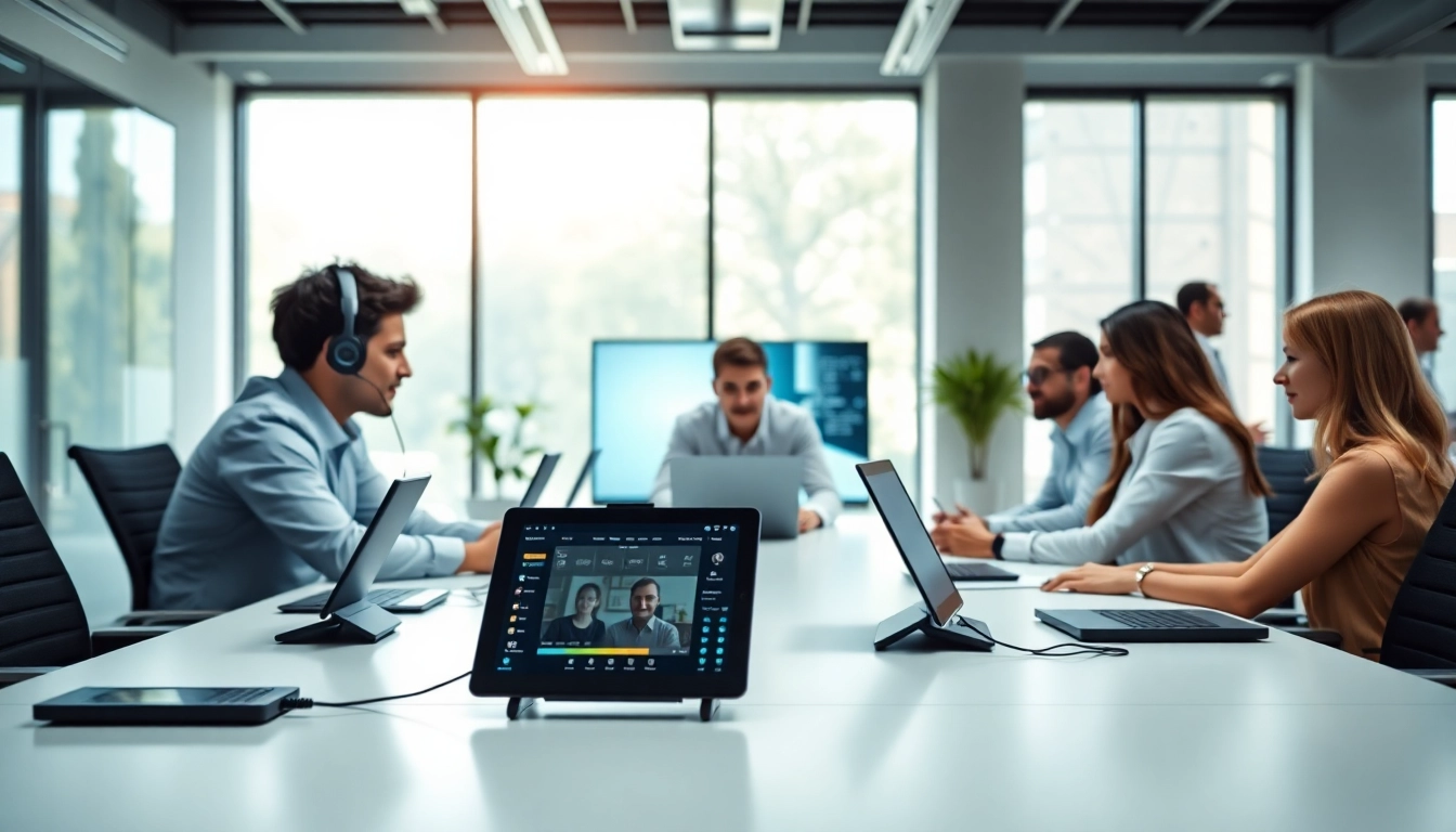 Optimize your small business phone systems with seamless communication tools in a modern office.
