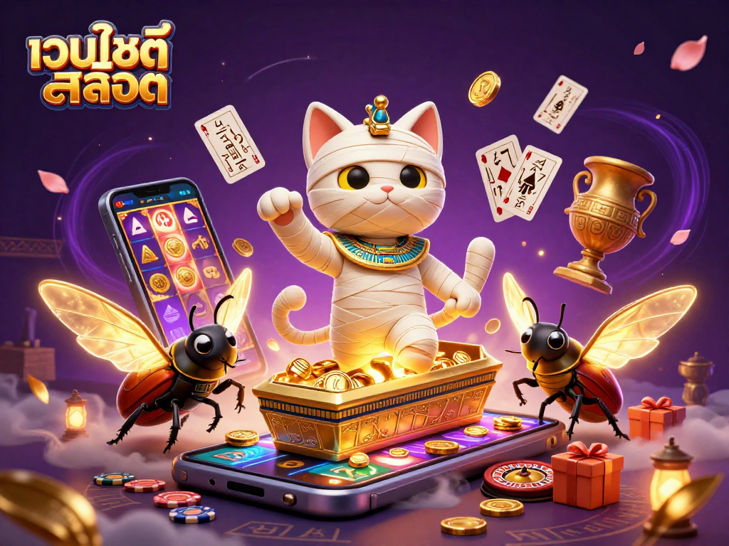 สัมผัสประสบการณ์เล่น เว็บไซต์สล็อต ด้วยแมวดุดันข้ามหีบศพทองคำในคาสิโน
