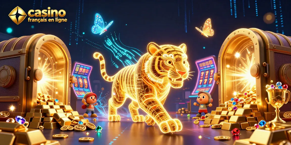Rejoignez le monde du casino français en ligne avec ce tigre doré dynamique et des trésors scintillants.
