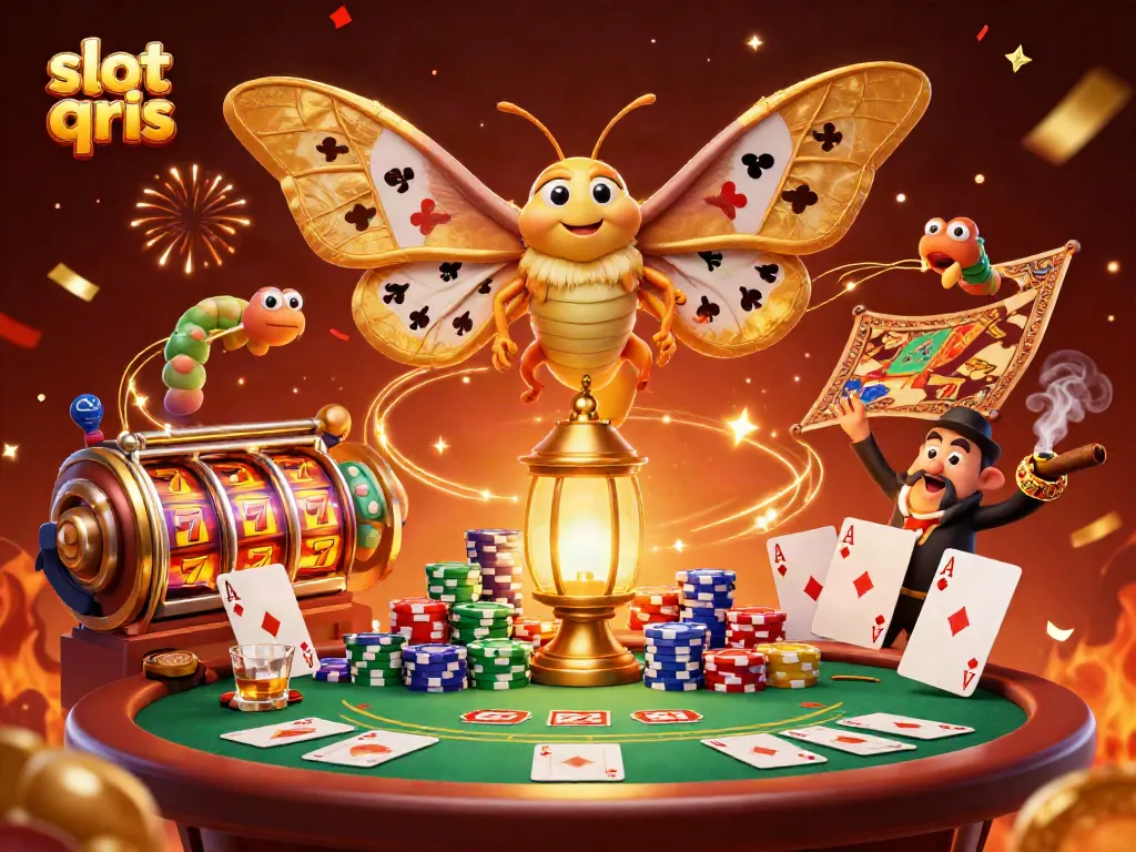 Experience exciting action in a vibrant slot qris scene with themed characters and casino elements.