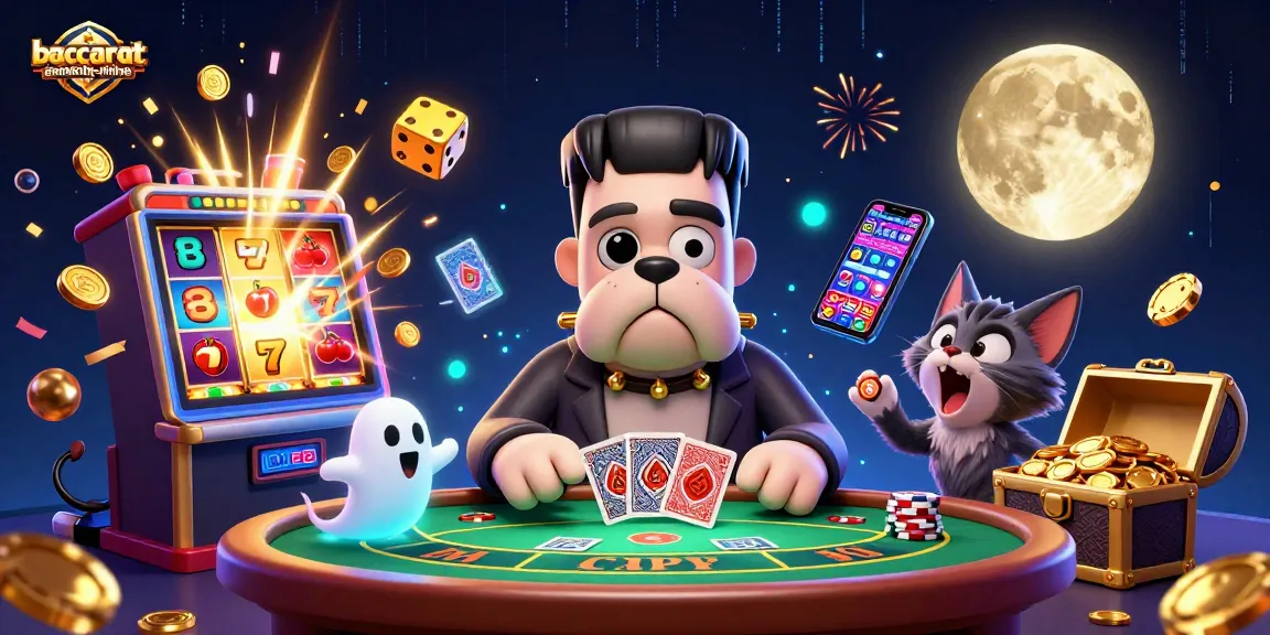 Experience the thrill of baccarat-gambling-online with lively characters, dramatic game settings, and vibrant casino elements.