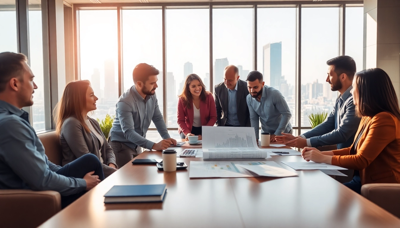 Explore HubSpot alternative real estate developers discussing marketing strategies in a modern office.