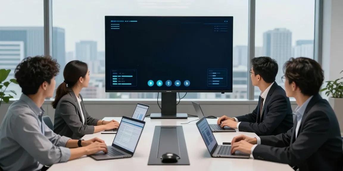 Deepfake protected meetings with diverse professionals collaborating in secure video call.