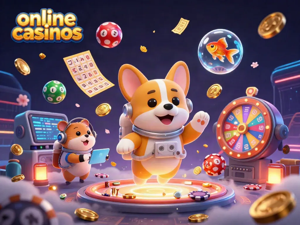 Experience online casinos with playful astronauts, colorful game elements, and engaging visuals.